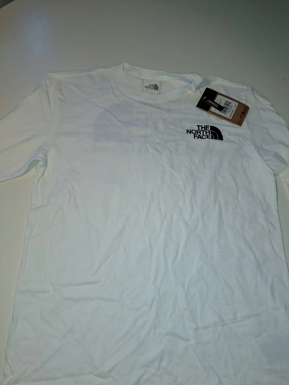 The North Face White Tee with Black Logo